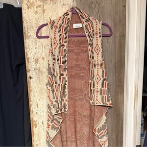 Chalet Western Cowgirl Multicolor Open Front Vest